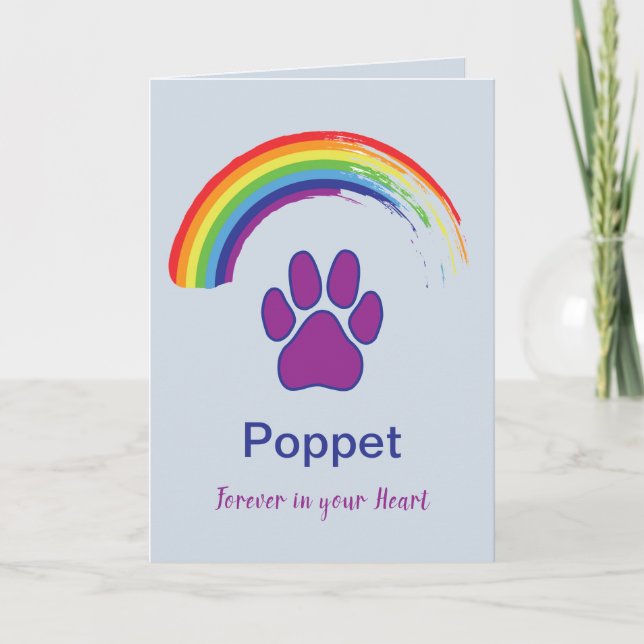 Pet Sympathy Rainbow Card Kort (Framsida)