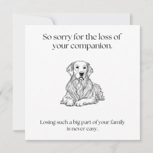 Pet Sympathy Retriever Anteckningskort
