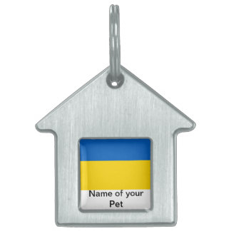 Pet Tag med Flagga i Ukraina Namnbricka Husdjur