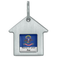 Pet Tag med Flagga North Dakota State