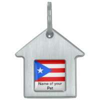Pet Tag med Flagga Puerto Rico State