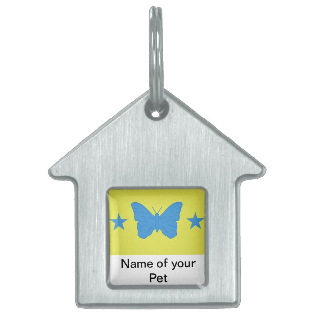Pet Tag with Flag of Bady Bassit, Brazil ID-bricka Husdjur (Framsidan)