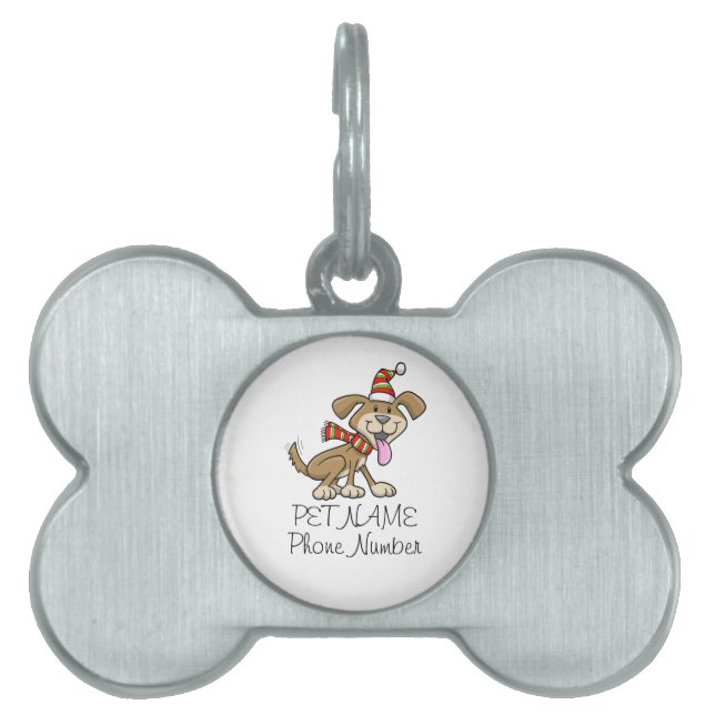 Pet-tagg för juldockan "Sparky" Namnbricka Husdjur (Framsidan)