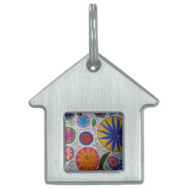 Pet-tagg för modern Blommigt ID-bricka Husdjur