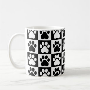 Pet Tass - bil eller Hund - Sömlös Mönster Kaffemugg