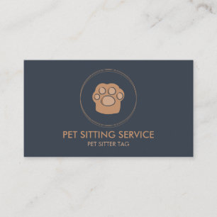 Pet Tass Circle Cat Hund Feet Visitkort