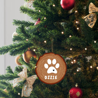 Pet Tass Heart Wood Graphic Julgransprydnad Keramik