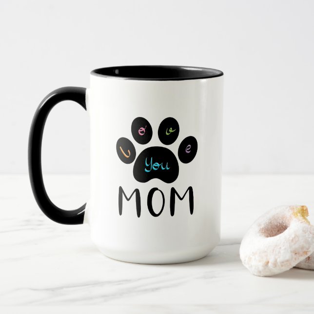 Pet Tass Hund Cat Kärlek du MAMMA Coffee Mugg (Med munk)