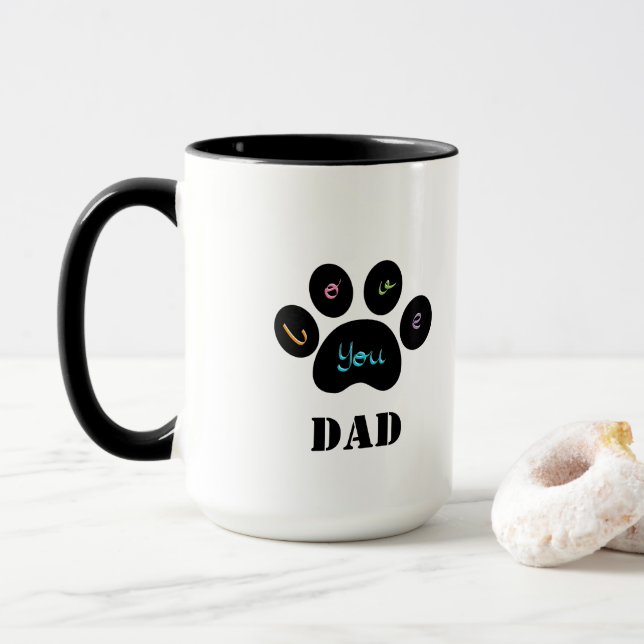 Pet Tass Hund/Cat Kärlek du PAPPA Coffee Mugg (Med munk)