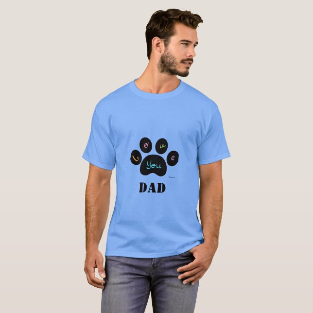 Pet Tass Kärlek du PAPPA Hund Cat 🐾 Coola T Shirt (Hel framsida)