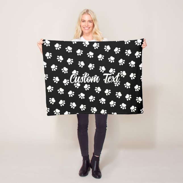 Pet Tass Mönster Fleece Blanket (På plats)