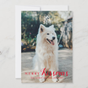 Pet Thmet Merry Kissmas Helgdag Card in Red Julkort