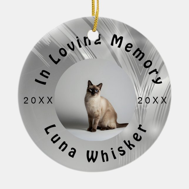 Pet Timeline Photo Memory Frame Art Julgransprydnad Keramik (Framsidan)