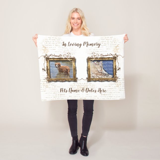 Pet TVÅ PHOTO bild ram (vitt)| Anpassa Fleecefilt (På plats)