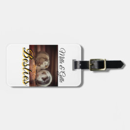 Pet-vänner besties lägger till namn-foto-djuret kä bagagebricka