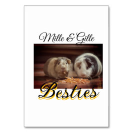 Pet-vänner besties lägger till namn-foto-djuret kä bordsnummer