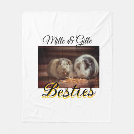 Pet-vänner besties lägger till namn-foto-djuret kä fleecefilt