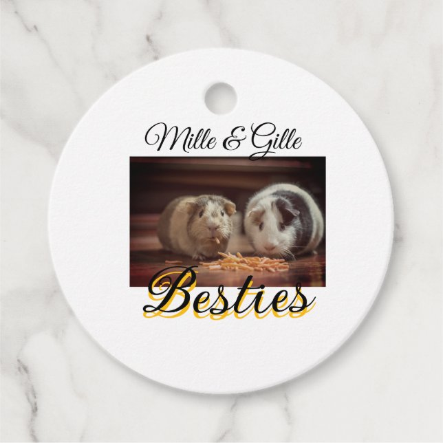 Pet-vänner besties lägger till namn-foto-djuret kä gåvor etiketter (Framsida)