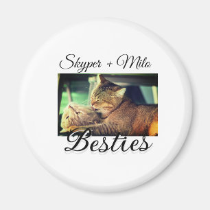 Pet-vänner besties lägger till namn-foto-djuret kä magnet