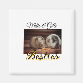 Pet-vänner besties lägger till namn-foto-djuret kä magnet