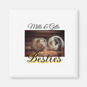 Pet-vänner besties lägger till namn-foto-djuret kä magnet