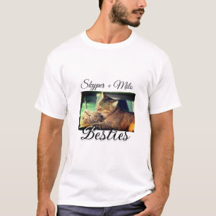 Pet-vänner besties lägger till namn-foto-djuret kä t shirt