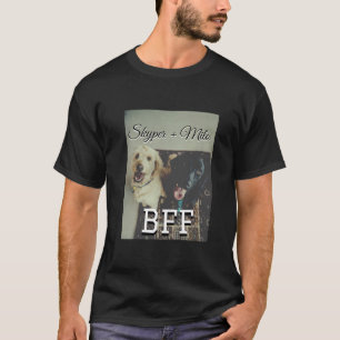 Pet-vänner besties lägger till namn-foto-djuret kä t shirt
