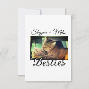 Pet-vänner besties lägger till namn-foto-djuret kä tack kort