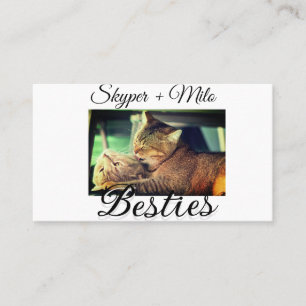Pet-vänner besties lägger till namn-foto-djuret kä visitkort