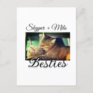 Pet-vänner besties lägger till namn-foto-djuret kä vykort