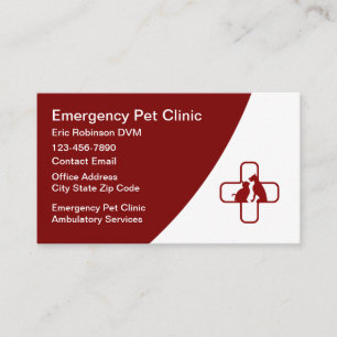 Pet Veterinary Akut Clinic Hospital Visitkort