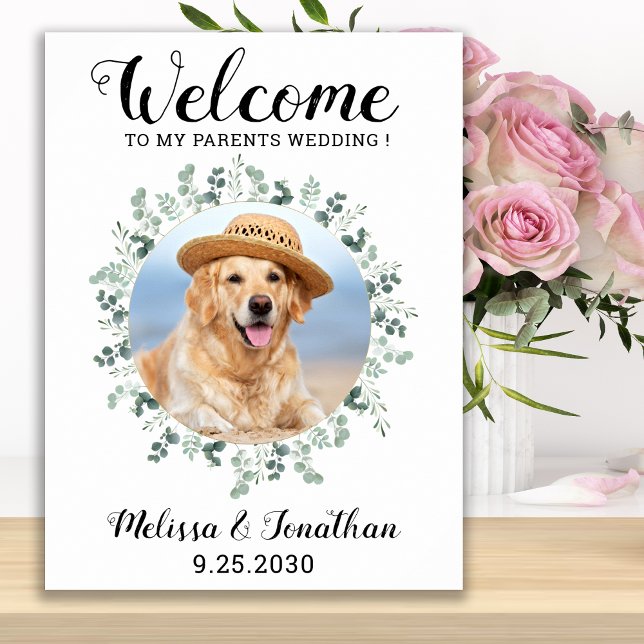 Pet Wedding Welcome Personalized Dog Photo Poster (Skapare uppladdad)