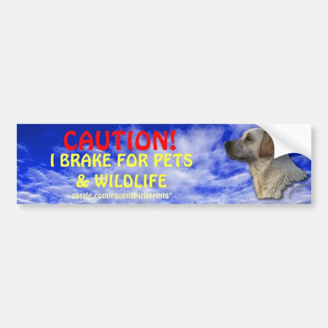 Pet & Wildlife Safety Bumper Sticker Bildekal (Framsidan)