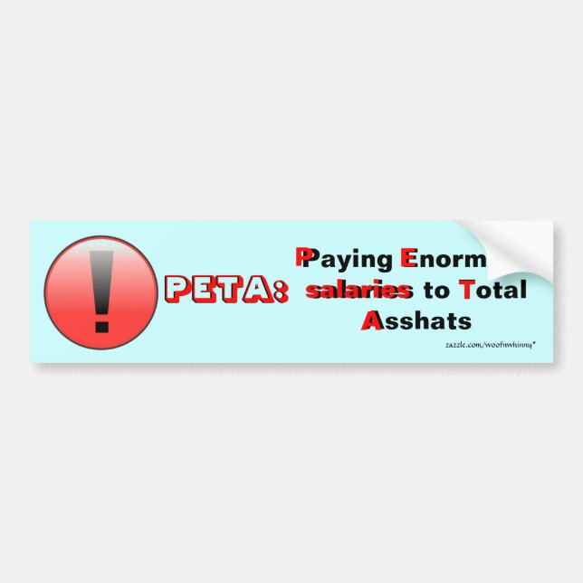 PETA: Betalande av enorma löner till totalt antal  Bildekal (Framsidan)