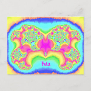 PETA ~ FET ~ FLUORROSA ~ 3D Fraktaldesign ~ Vykort
