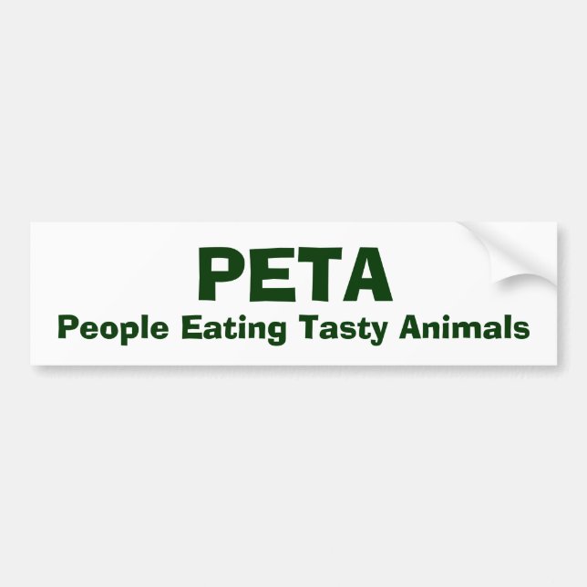 PETA folk som äter smakliga djur Bildekal (Framsidan)
