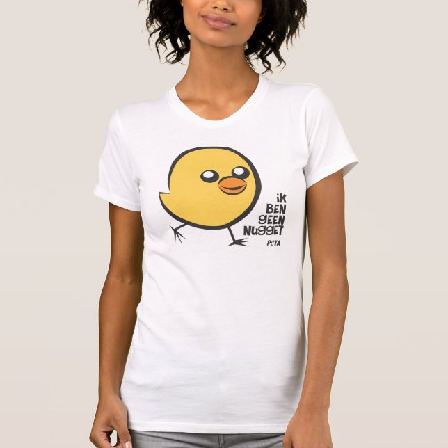 PETA Ik ben geen nugget T Shirt (Framsida)