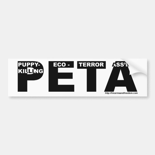 PETA-klistermärke Bildekal (Framsidan)