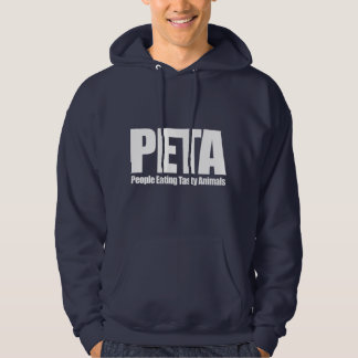 PETA-människor som äter otäcka djur, roligt mat Hu Hoodie