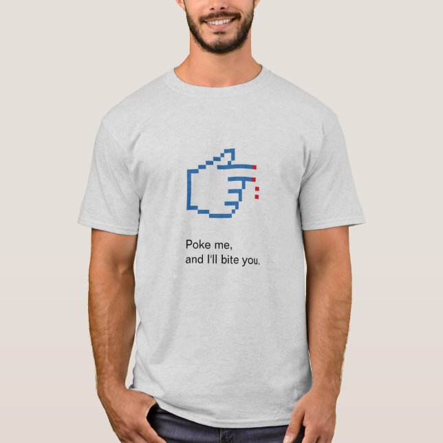 Peta mig, och jag ska bitan dig tee shirt (Framsida)