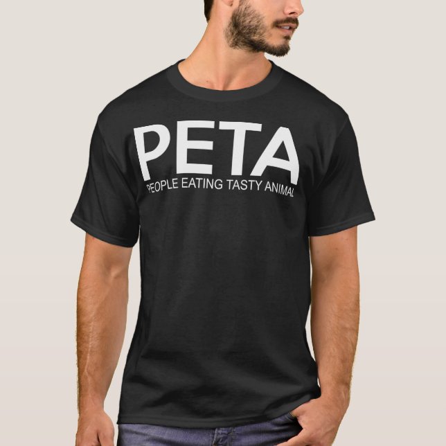 Peta People Eating Tasty Animal T Shirt (Framsida)