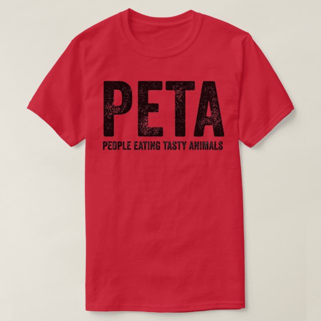 Peta Personer som äter otäcka djur T Shirt (Design framsida)