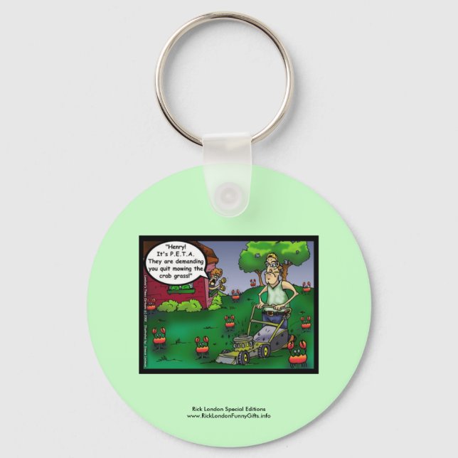 PETA & The Crabgrass Cartoon Rolig Nyckelring (Framsida)