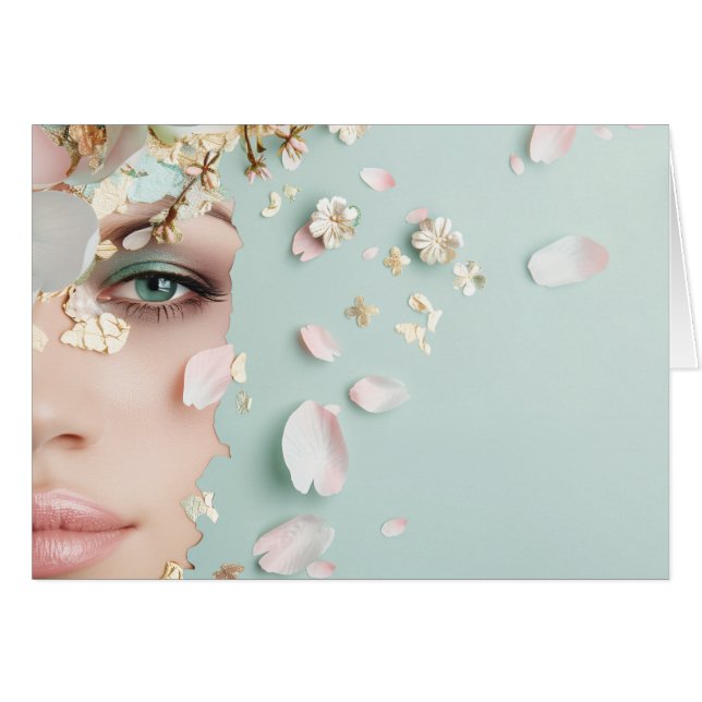 Petal Awakening Hälsningskort (Framsidan Horizontal)