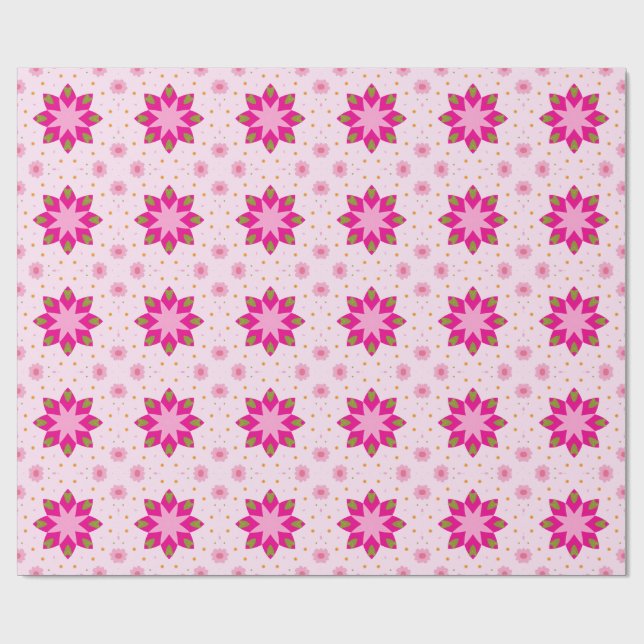 Petal Blossom Confetti pattern Presentpapper (Platt)