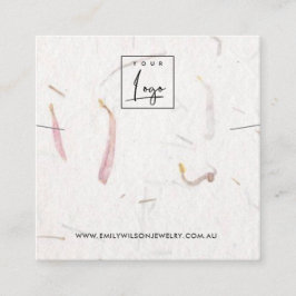 PETAL HANDMADE PAPPER NECKLACE BRACELET-VISNING FYRKANTIGT VISITKORT