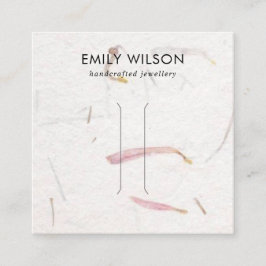 PETAL HANDMADE PAPPERT HAIR CLIP-VISNING-KORT FYRKANTIGT VISITKORT