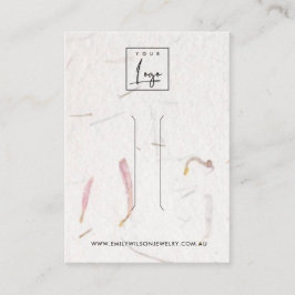 PETAL HANDMADE PAPPERT HAIR CLIP-VISNING-KORT VISITKORT