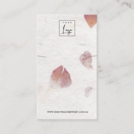 PETAL HANTERAD PAPPRARE NECKLACE BRACELET-VISNING VISITKORT