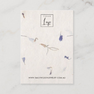 PETAL HANTERAD PAPPRARE NECKLACE BRACELET-VISNING VISITKORT